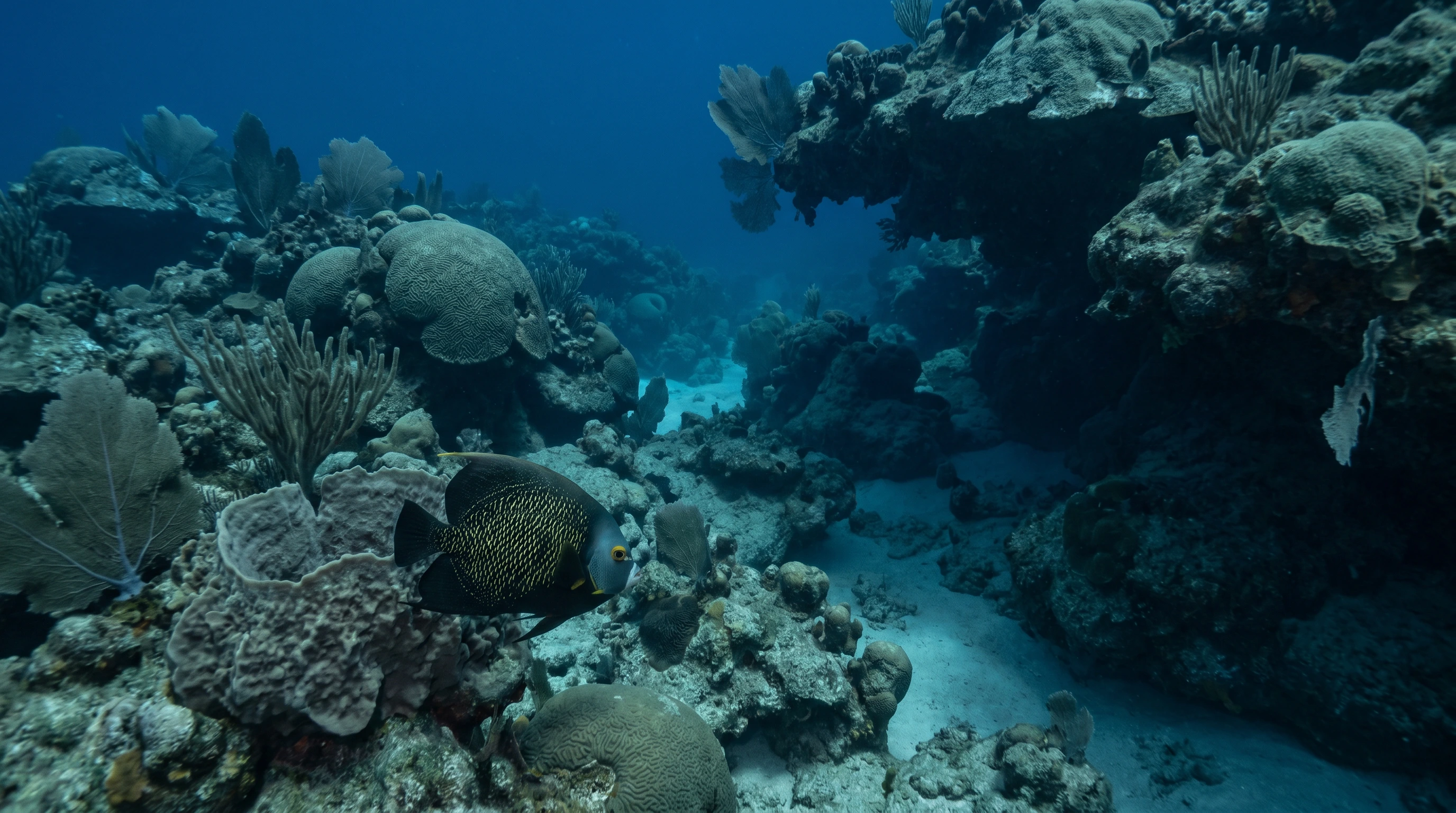 Dive site in Banda Abou