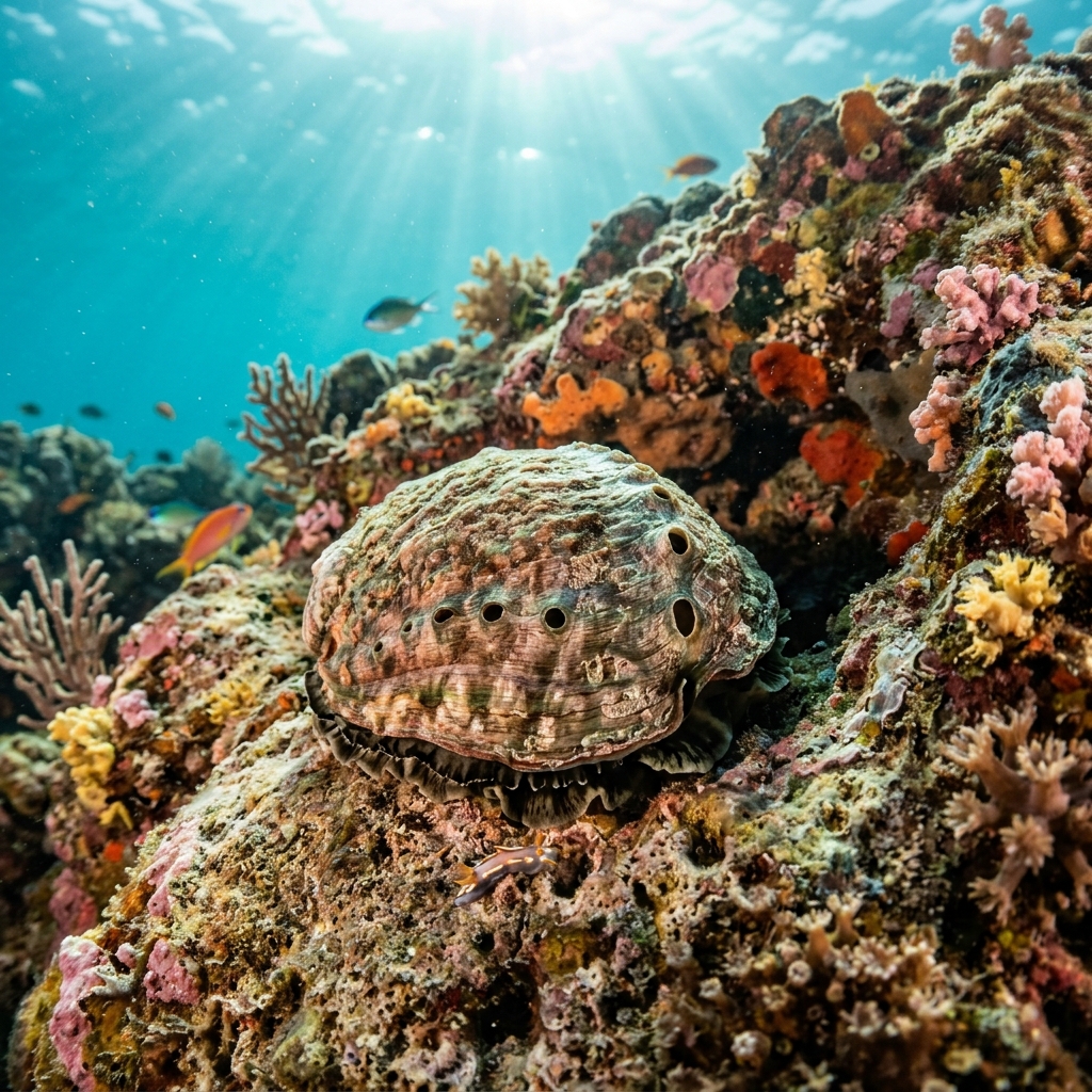 Abalone (Alpheidae spp.) on the ocean floor