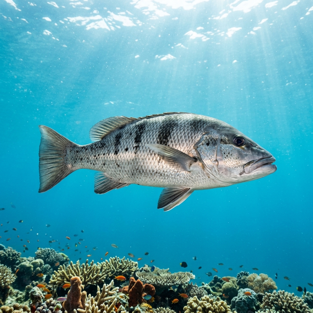 Bastard Trumpeter (Latridopsis forsteri) swimming in its natural underwater habitat