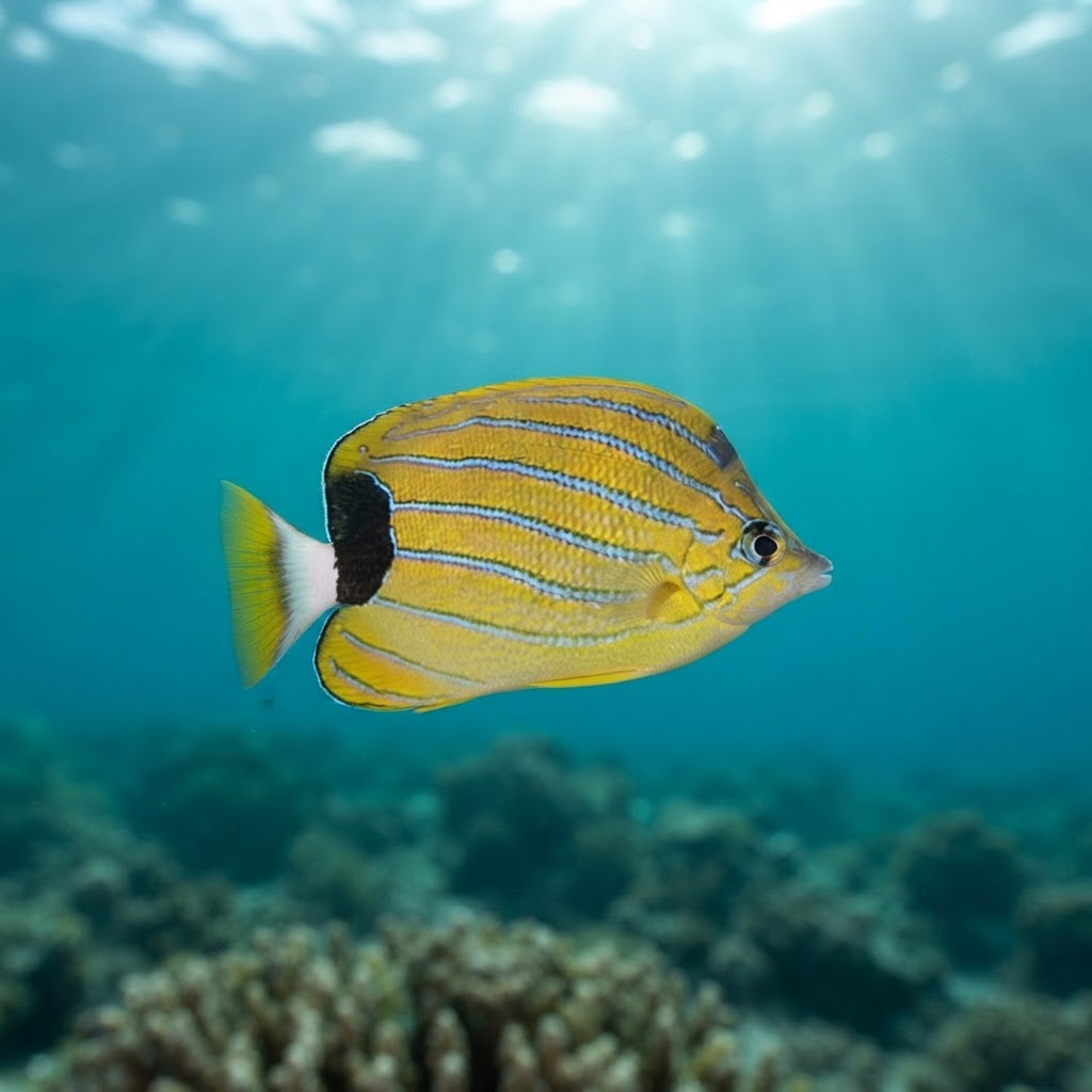 Bluestripe Butterflyfish