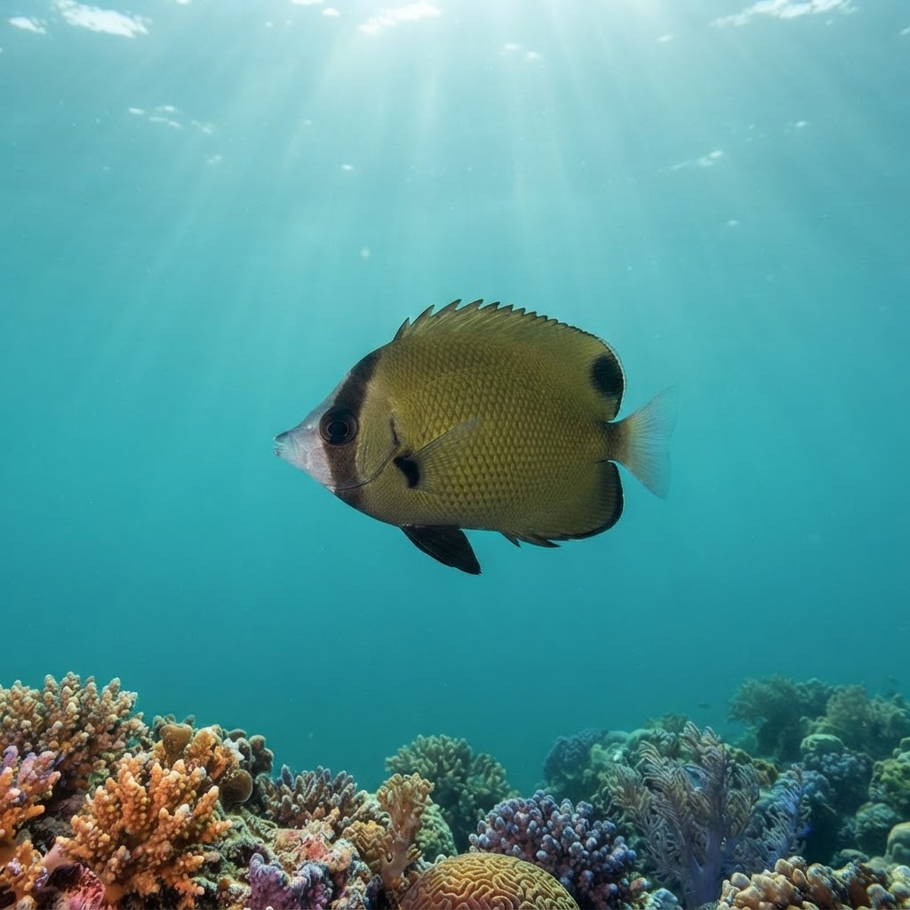 Black-spotted Butterflyfish