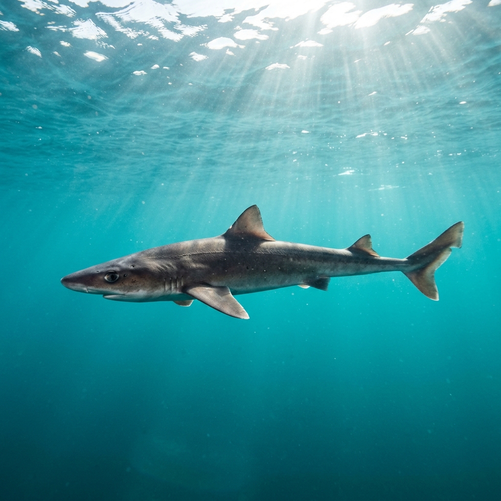 Dogfish (Squalidae spp.) cruising through the ocean