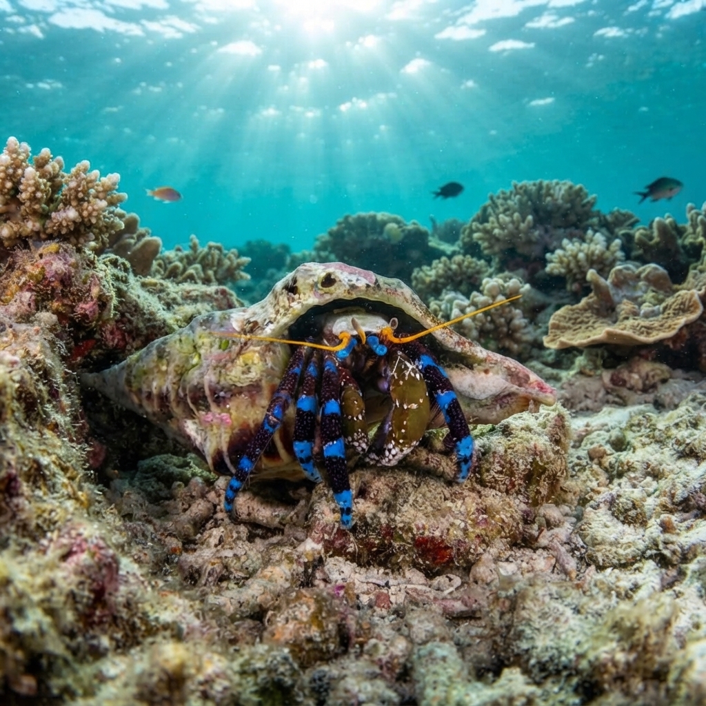 Electric Blue Hermit Crab