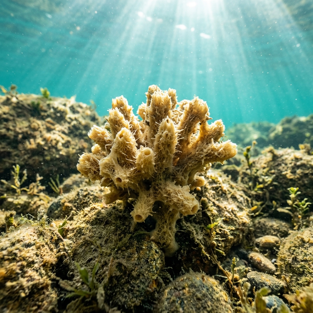 Freshwater Sponge (Spongillidae spp.) in its marine habitat