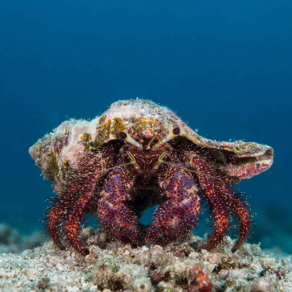 Hairy Red Hermit Crab