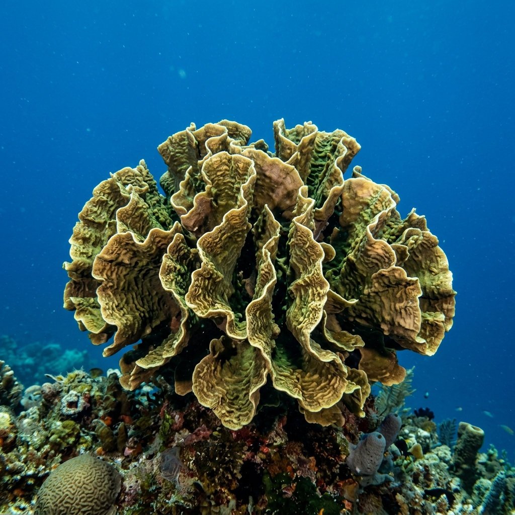Lettuce Coral (Agaricia agaricites) growing on a reef