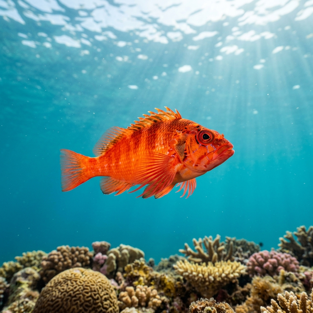 Flame Hawkfish