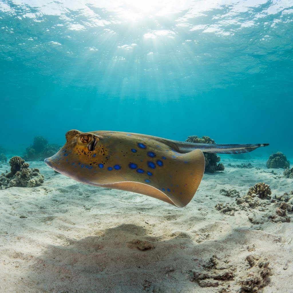 Malacca Strait Bluespotted Maskray
