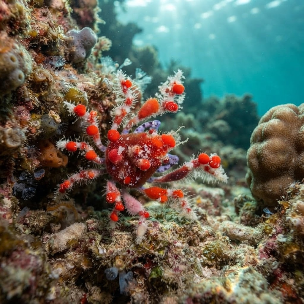 Cryptic Teardrop Crab