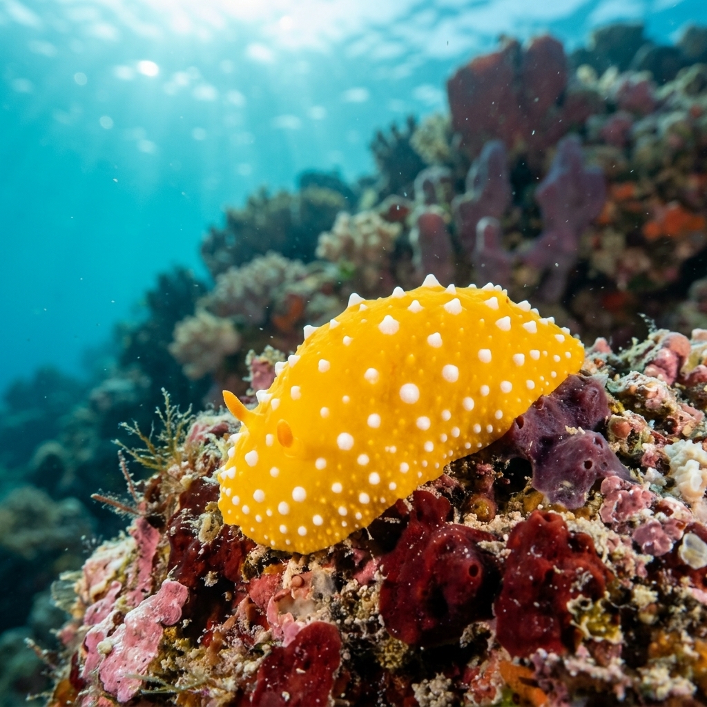 White-spotted Yellow Nudibranch