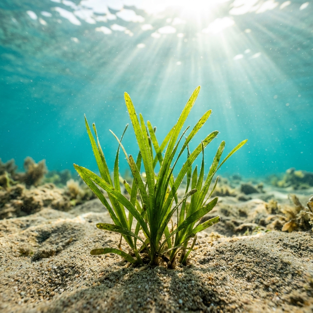 Sea Grass (Cymodoceaceae spp.) swaying in the current