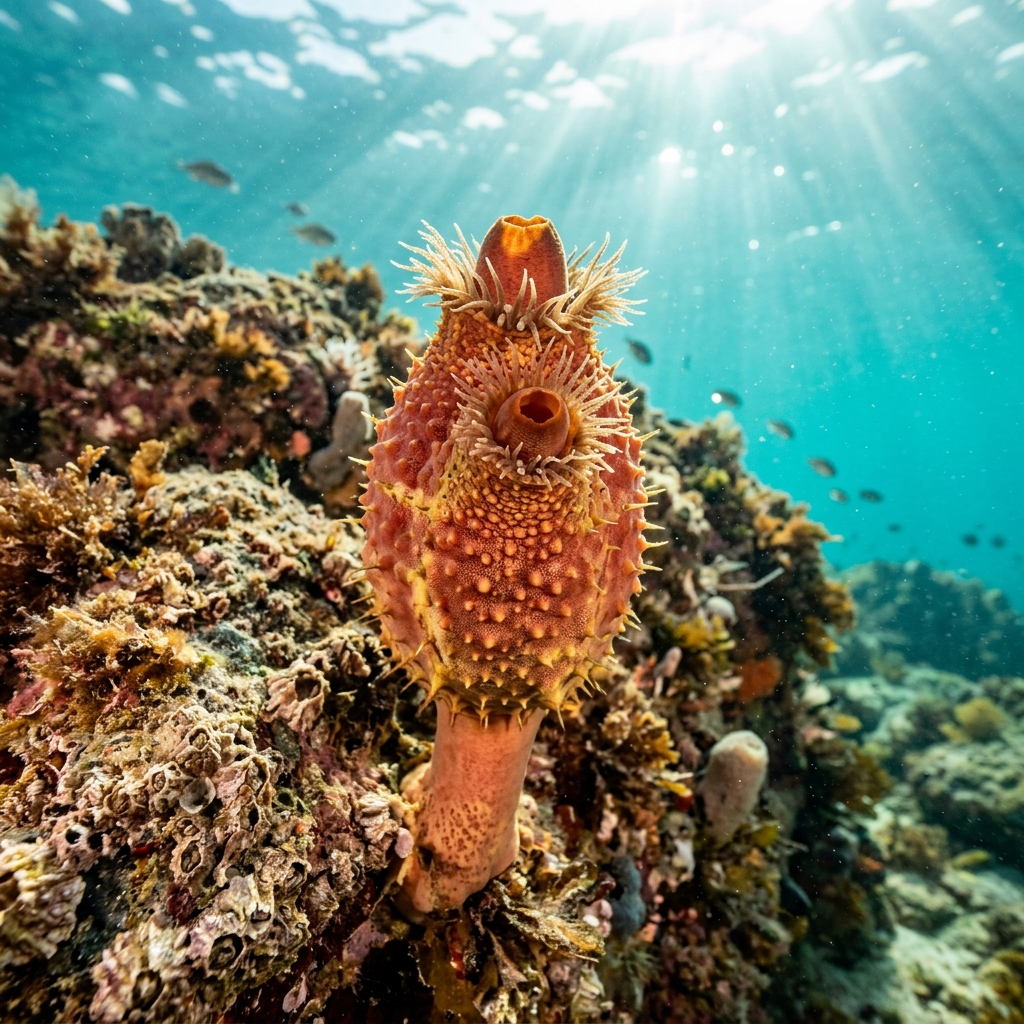 Sea Tulip (Pyura spinifera) in its marine habitat