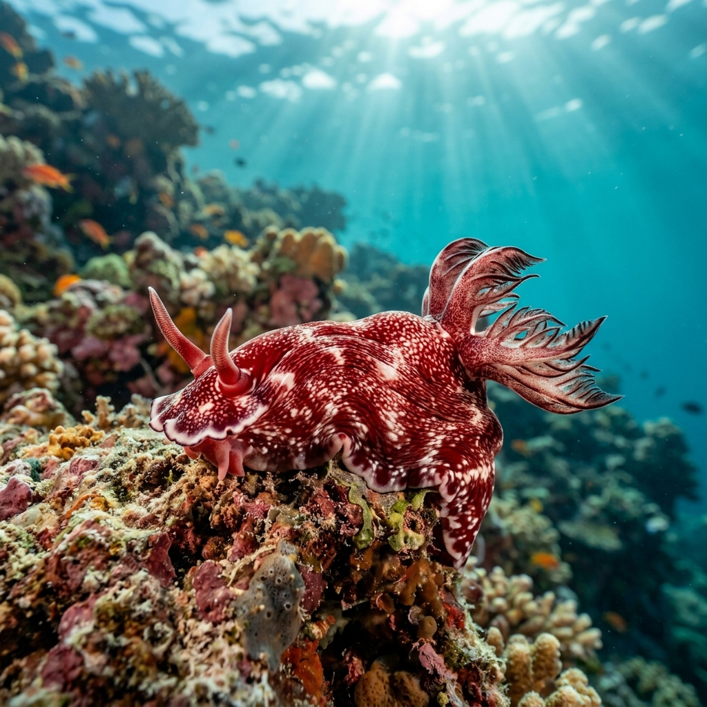 Spanish Dancer (Hexabranchidae spp.) on the ocean floor
