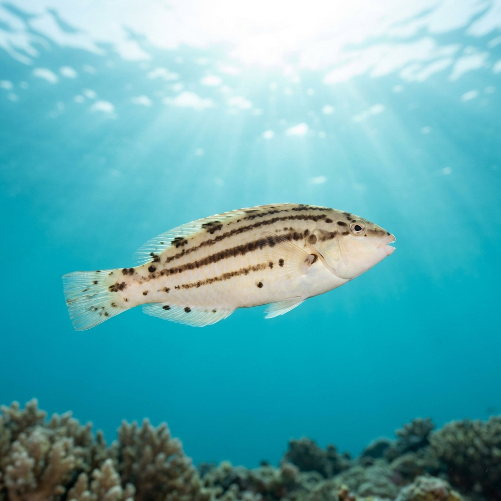 Underwater photograph of a juvenile Baldchin Groper