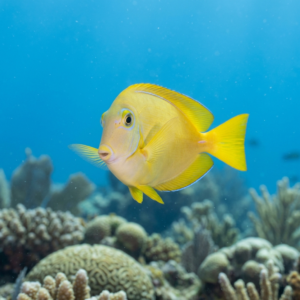 Underwater photograph of a juvenile Blue Tang