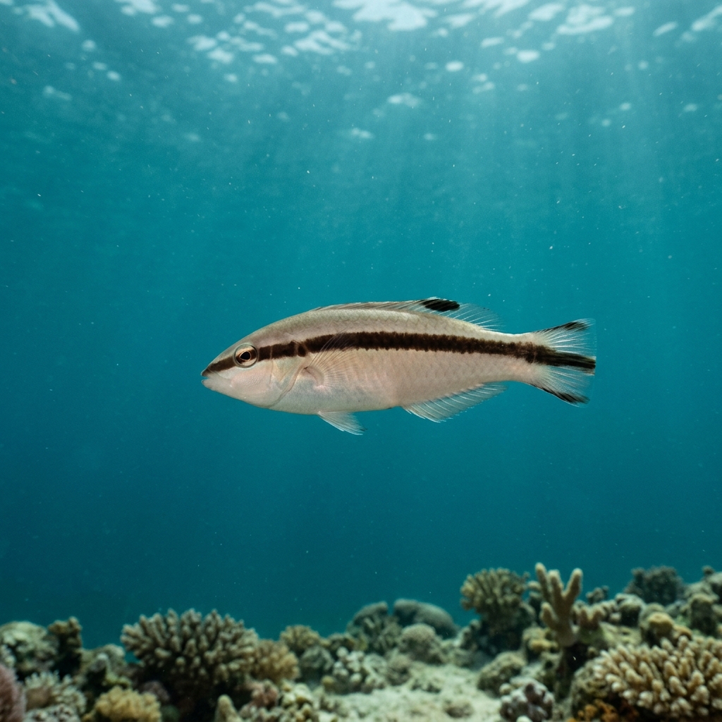 Underwater photograph of a juvenile Cleaver Wrasse