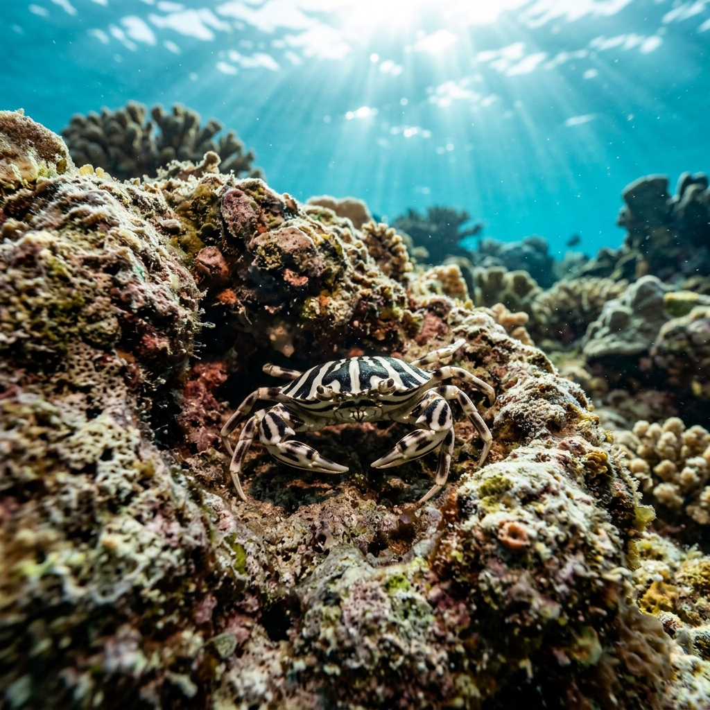 Zebra Urchin Crab